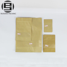 Saco de embalagem de zíper de papel personalizado para alimentos